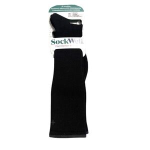 SockWell Black Compression Socks Ladies M/L size 8-11 New
